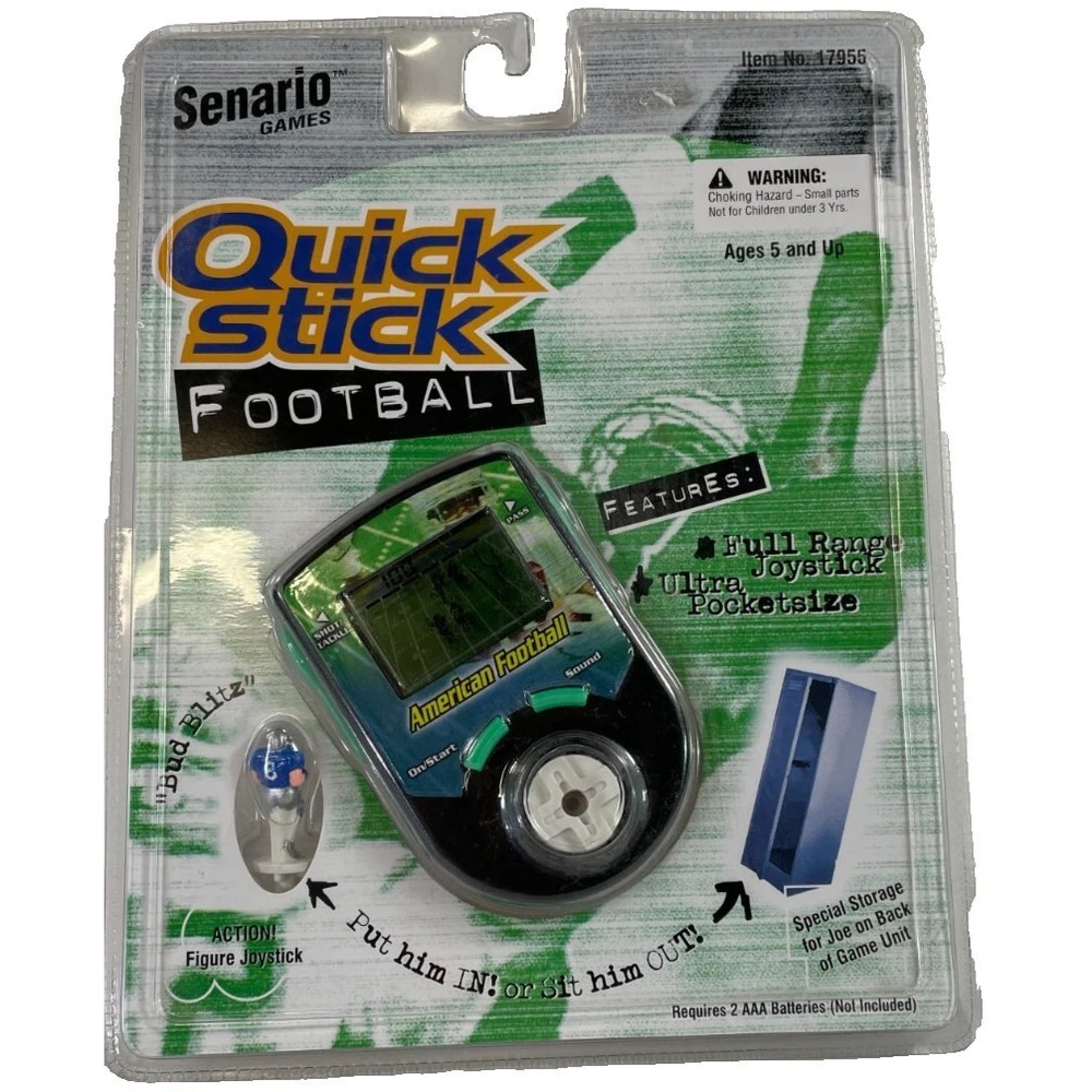 Senario Quick Stick‎ Football Game Bud Blitz Handheld Vintage Rare 1998